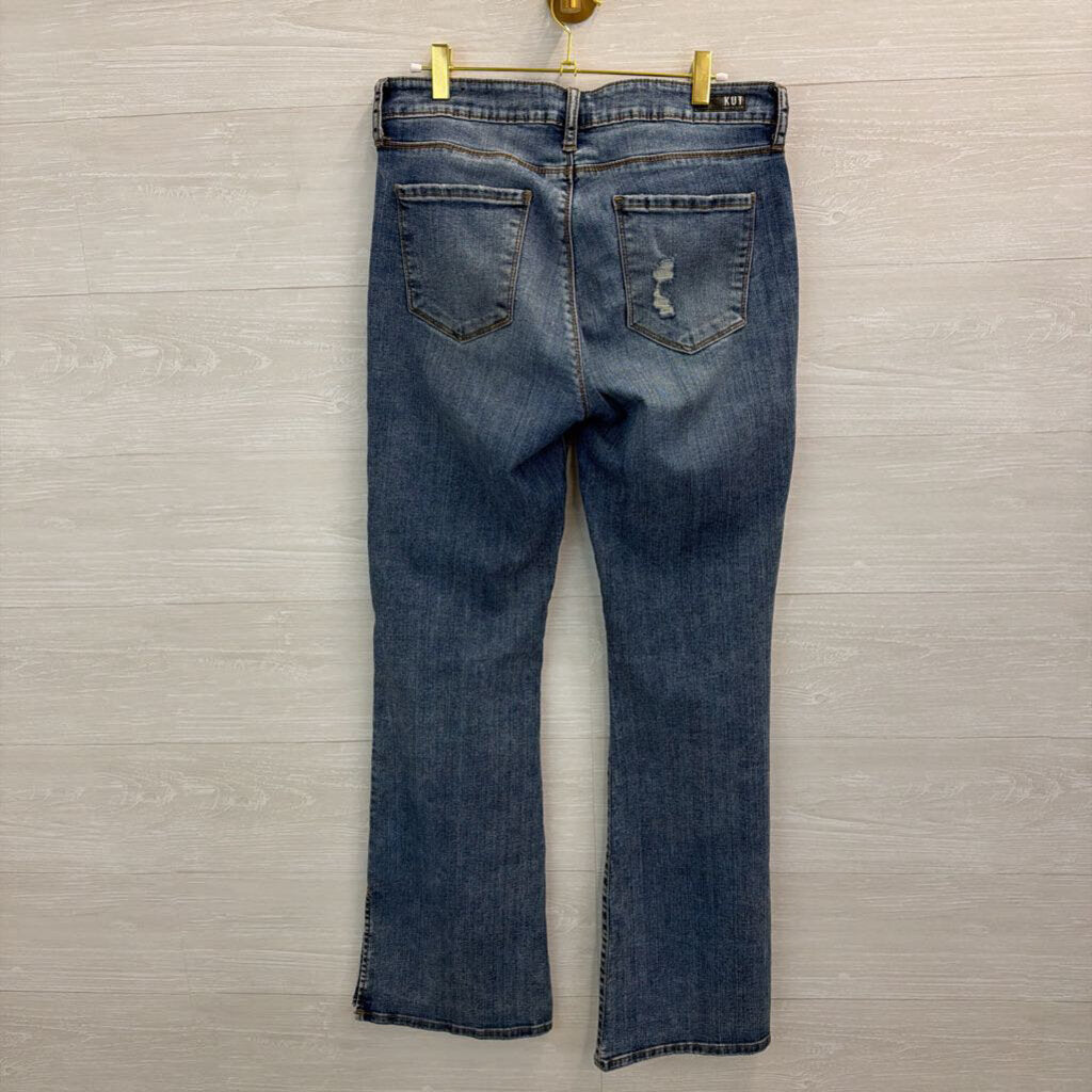 Kut Medium Wash Ana High Rise Fab Ab Flare Jeans 8