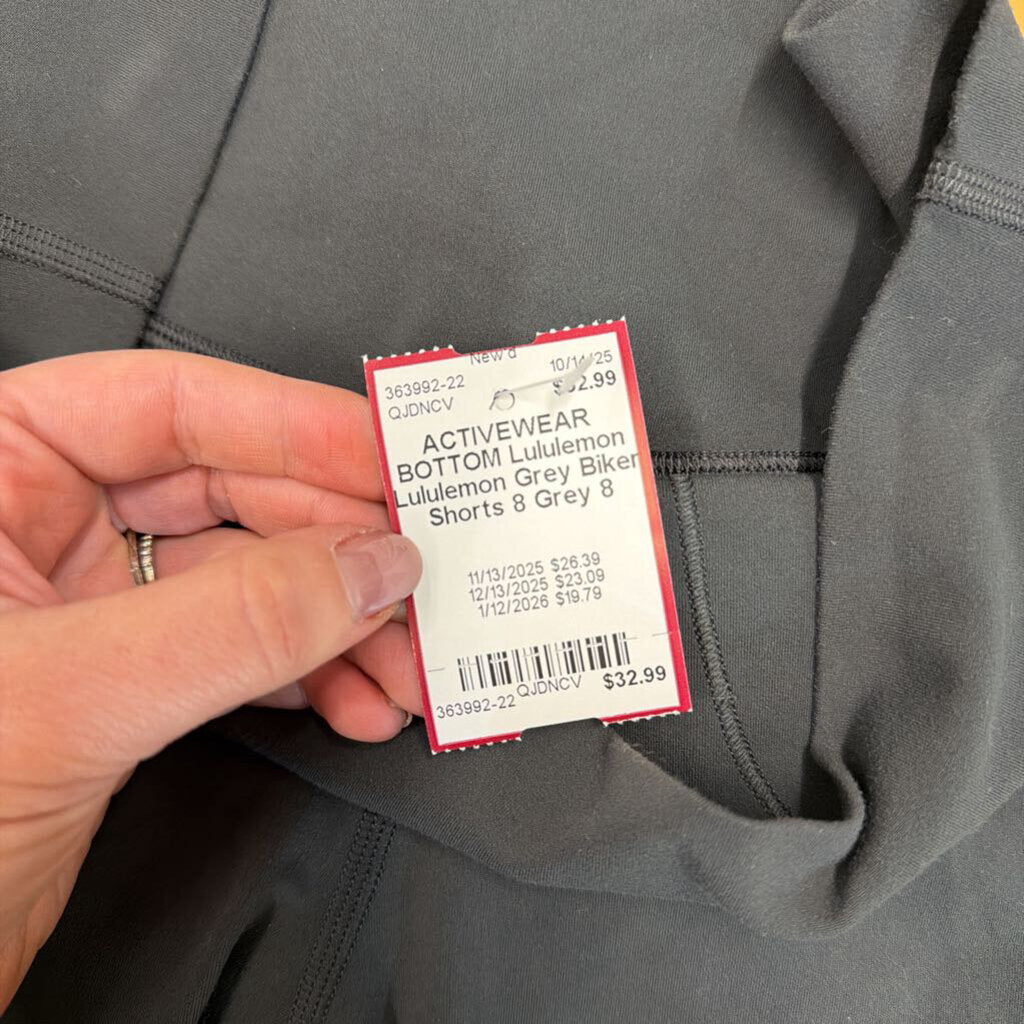 Lululemon Grey Biker Shorts 8