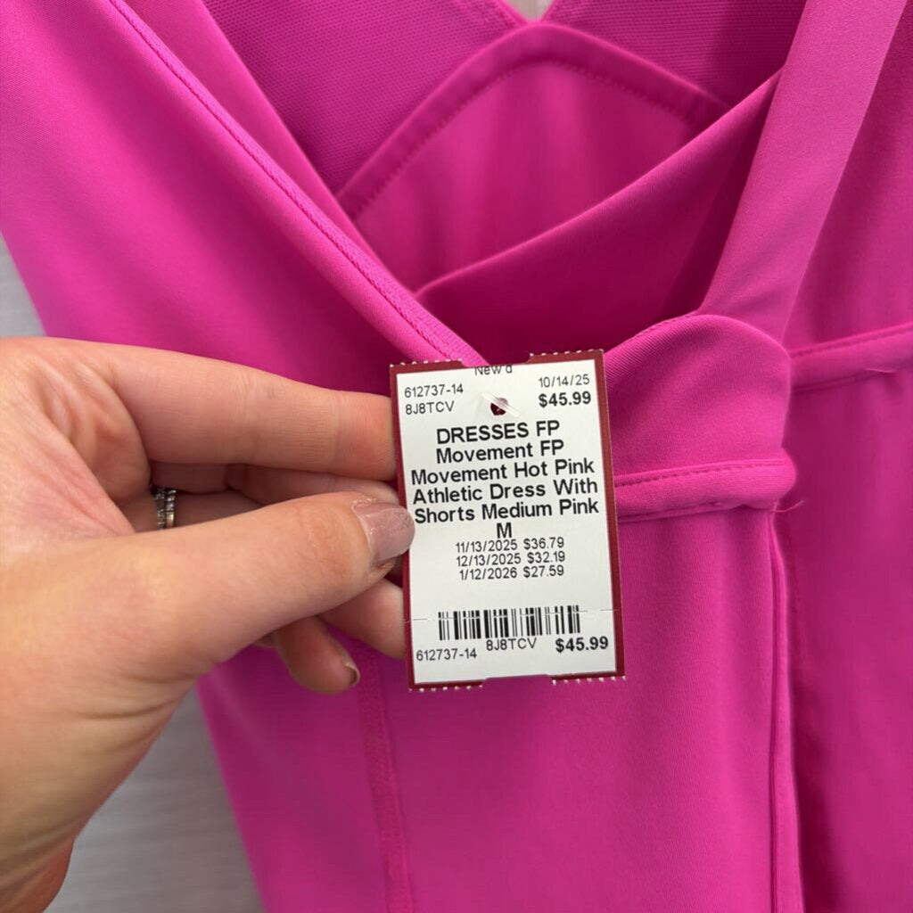 FP Movement Hot Pink Athletic Dress With Shorts Medium