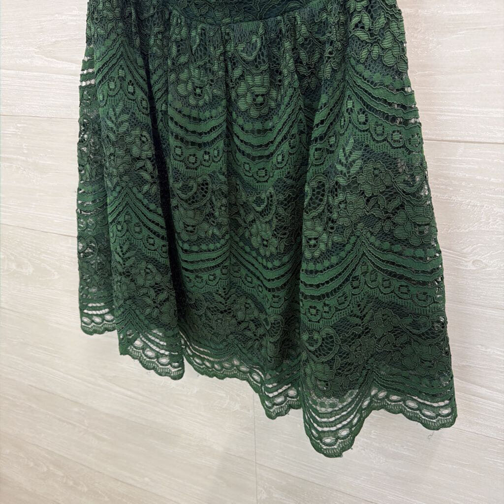 Lulus Green Lace Strapless Short Formal Dress Small