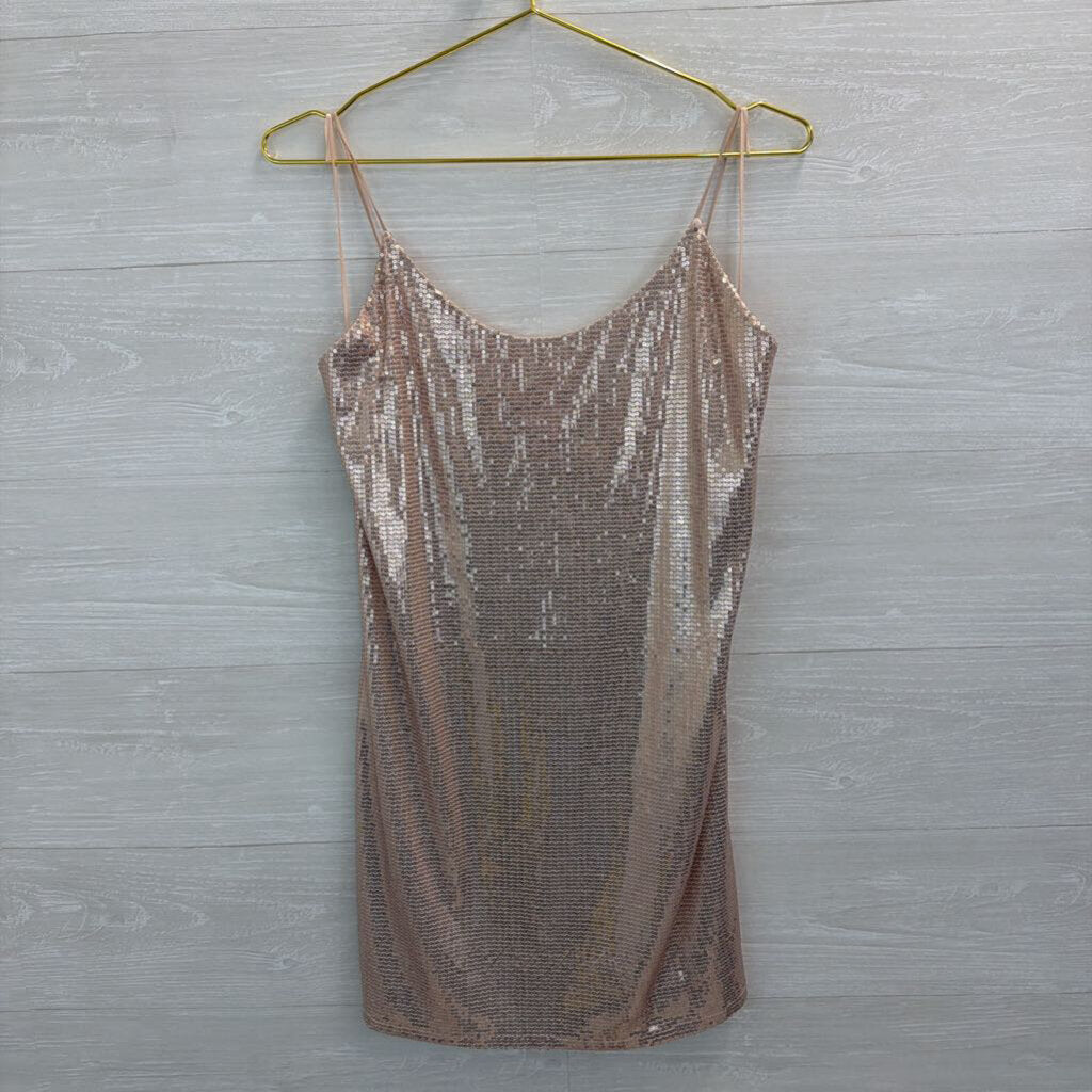 Pink Sequin Short Formal Dress Medium