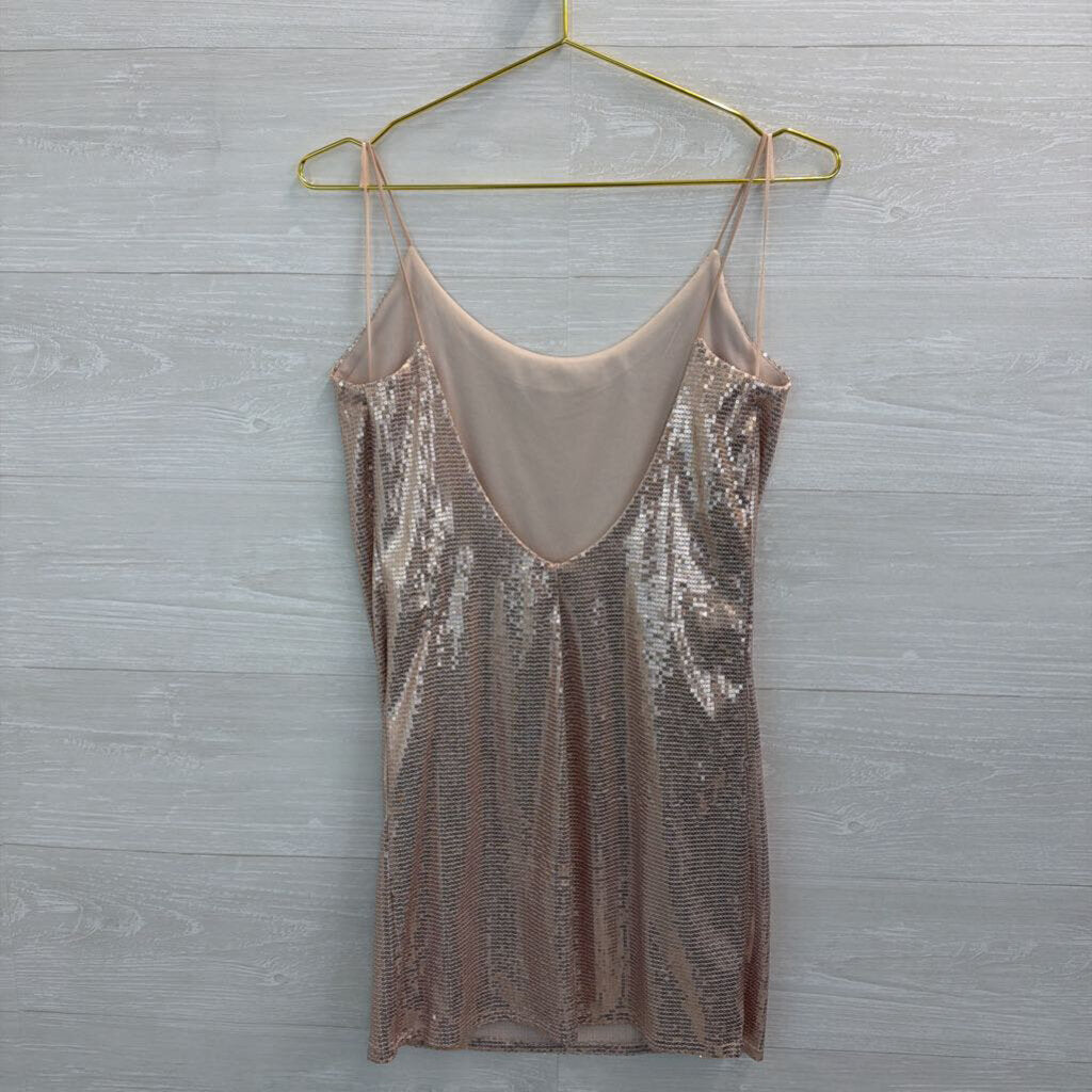 Pink Sequin Short Formal Dress Medium