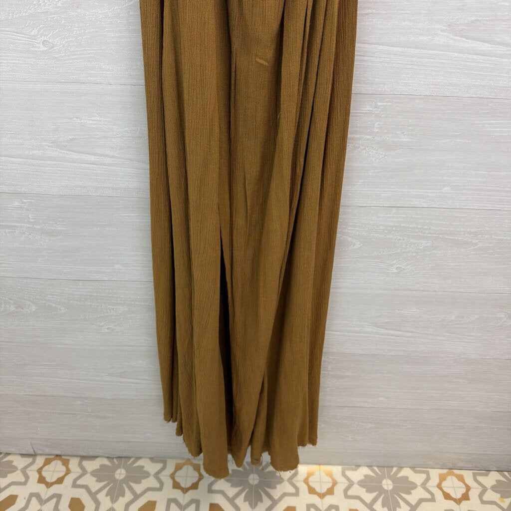 Wishlist Olive Green Lace Halter Top Maxi Dress Large