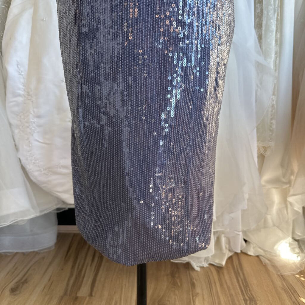Pilcro Blue Sequin Long Formal Dress Small