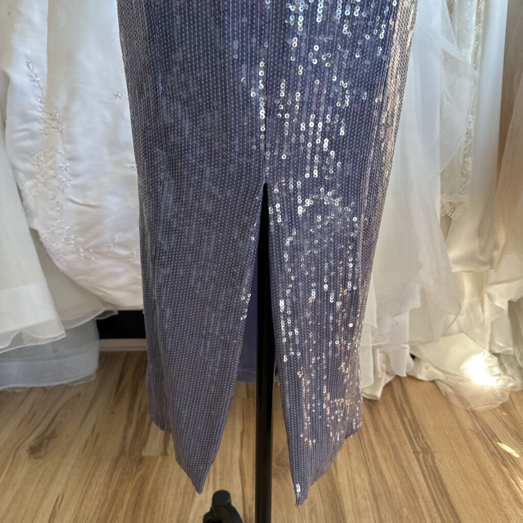 Pilcro Blue Sequin Long Formal Dress Small