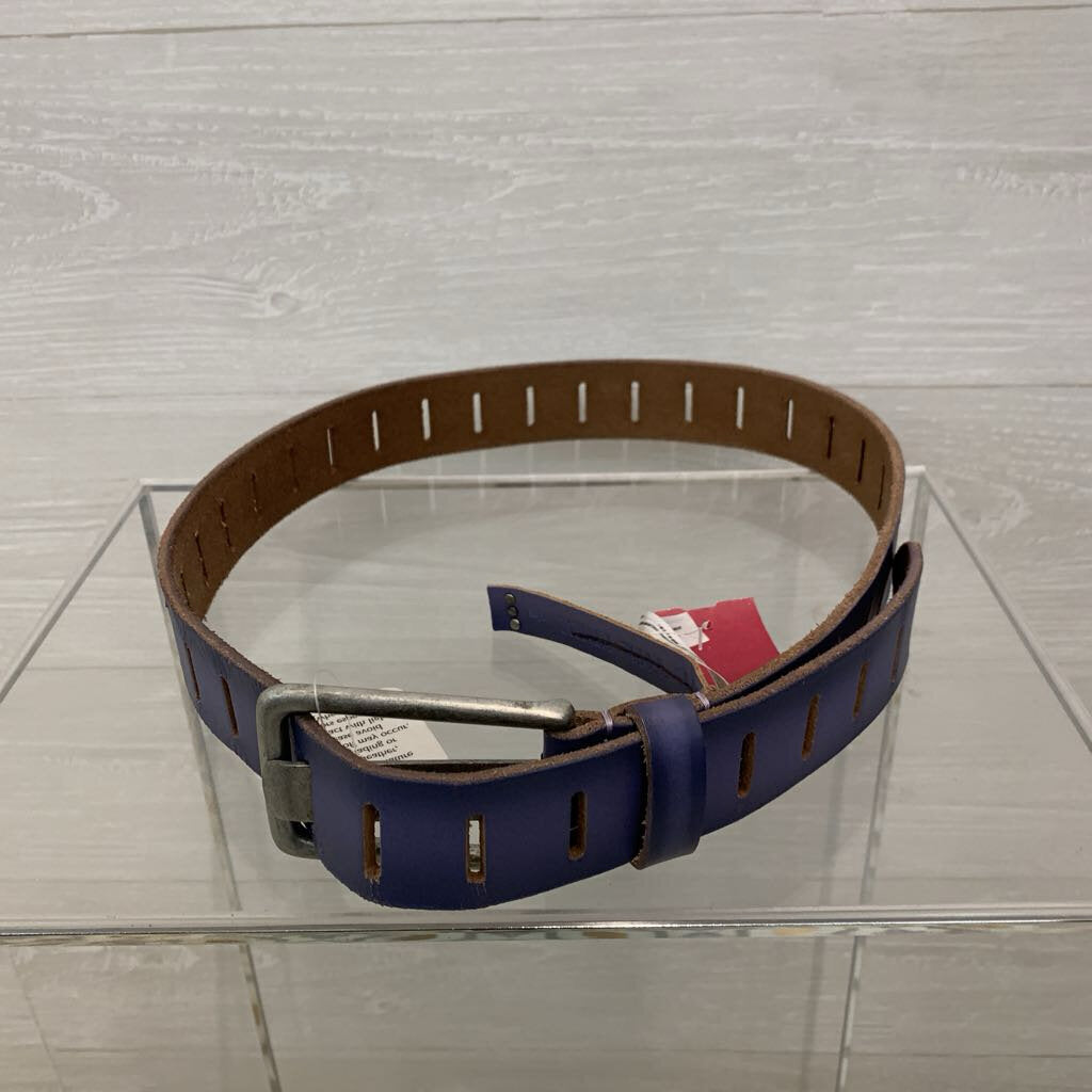 We The Free Blue Leather Belt Small/ Medium
