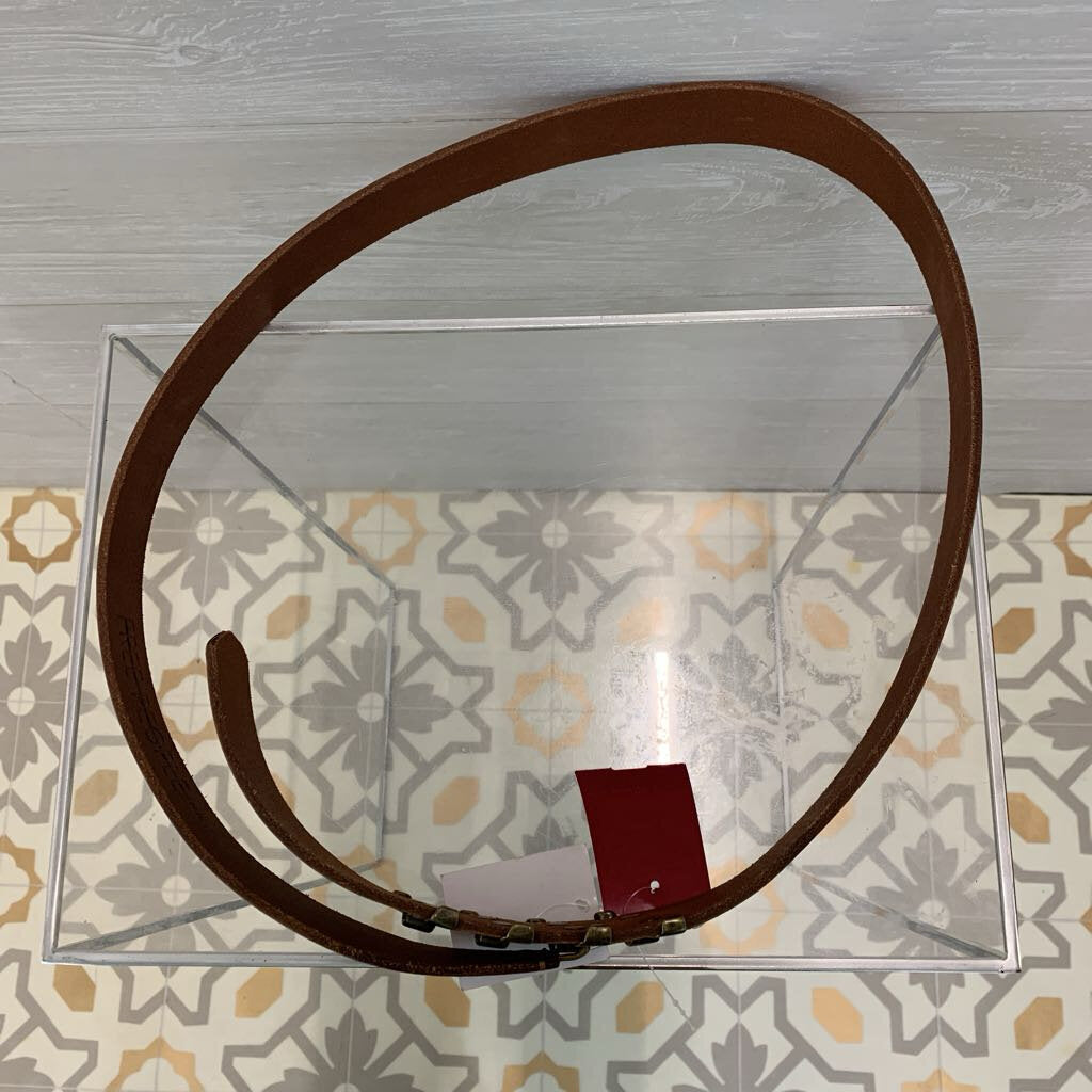 Free People Brown Leather Juno Belt Medium/ Large