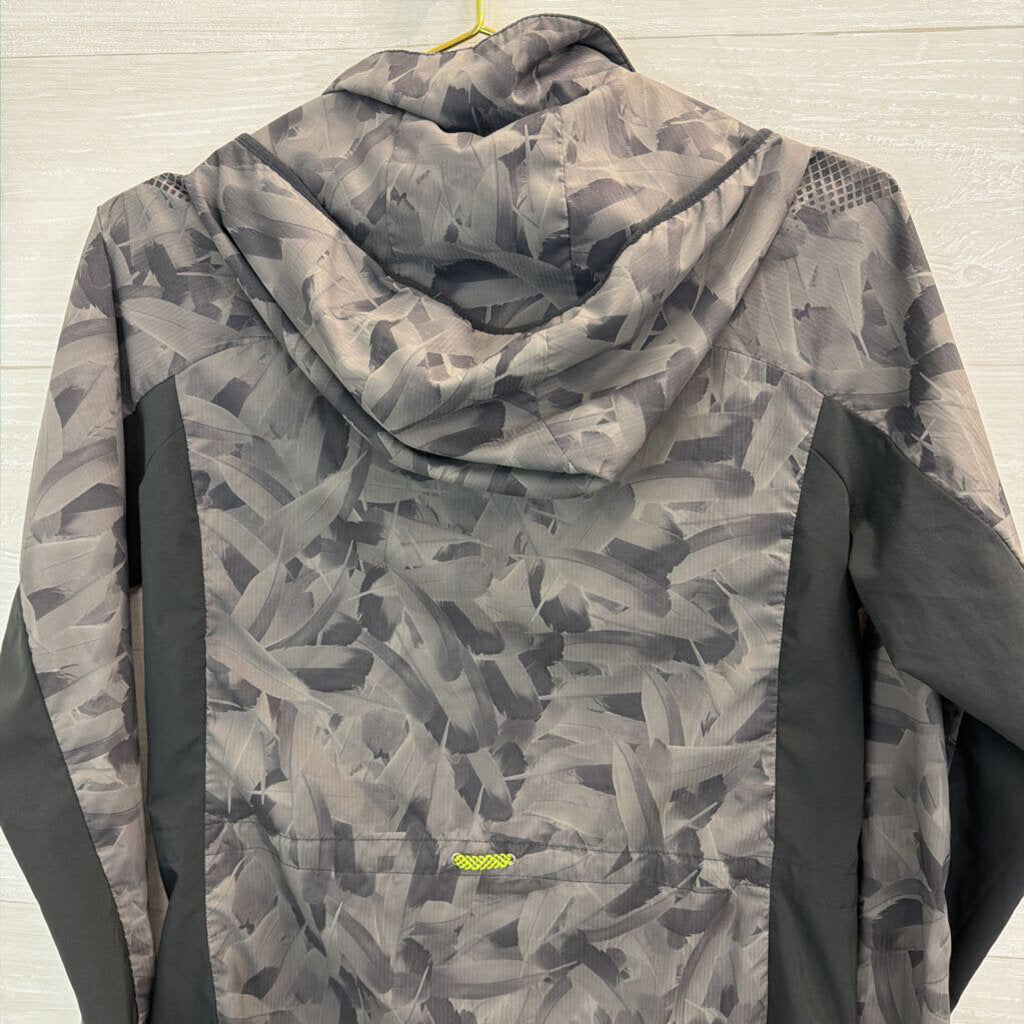 Nike Grey Print Zip Up Lightweight Jacket Medium