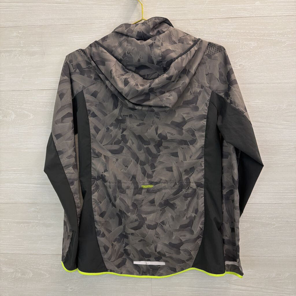 Nike Grey Print Zip Up Lightweight Jacket Medium