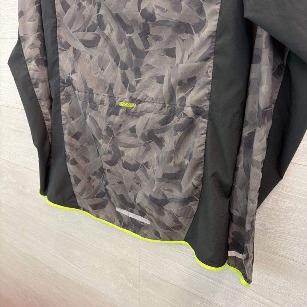 Nike Grey Print Zip Up Lightweight Jacket Medium