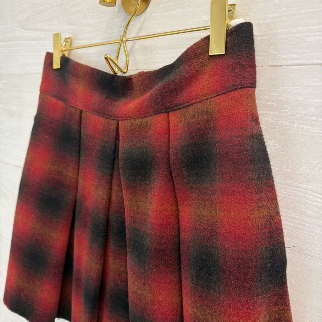 Free People Red/Black Mini Skirt