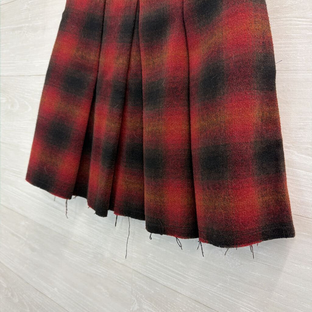 Free People Red/Black Mini Skirt