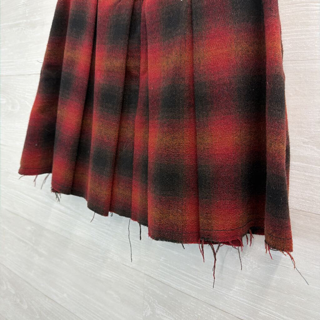 Free People Red/Black Mini Skirt
