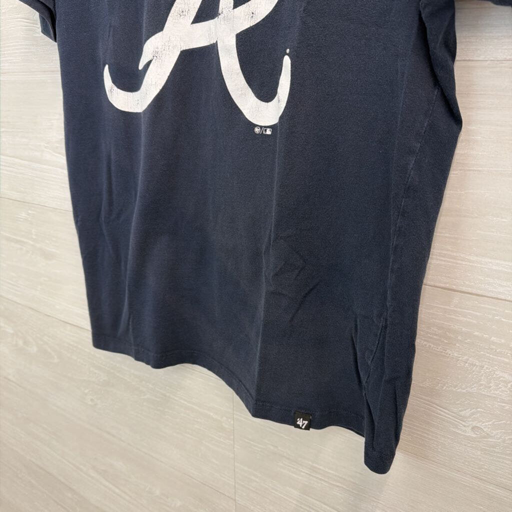Navy Atlanta Braves Graphic Tee Small
