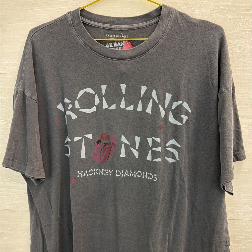 American Eagle Dark Grey Rolling Stones Tee L/XL