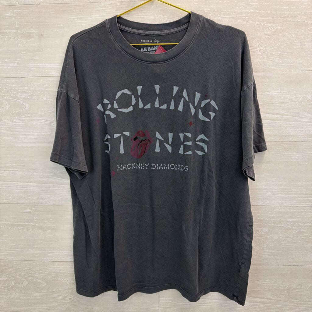 American Eagle Dark Grey Rolling Stones Tee L/XL