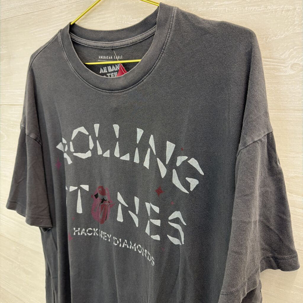 American Eagle Dark Grey Rolling Stones Tee L/XL