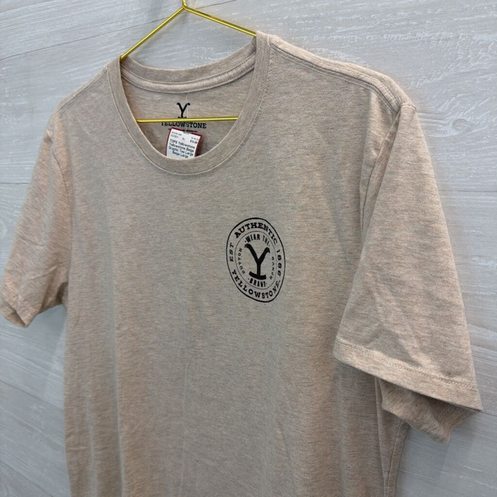 Yellowstone Beige Graphic Tee Large