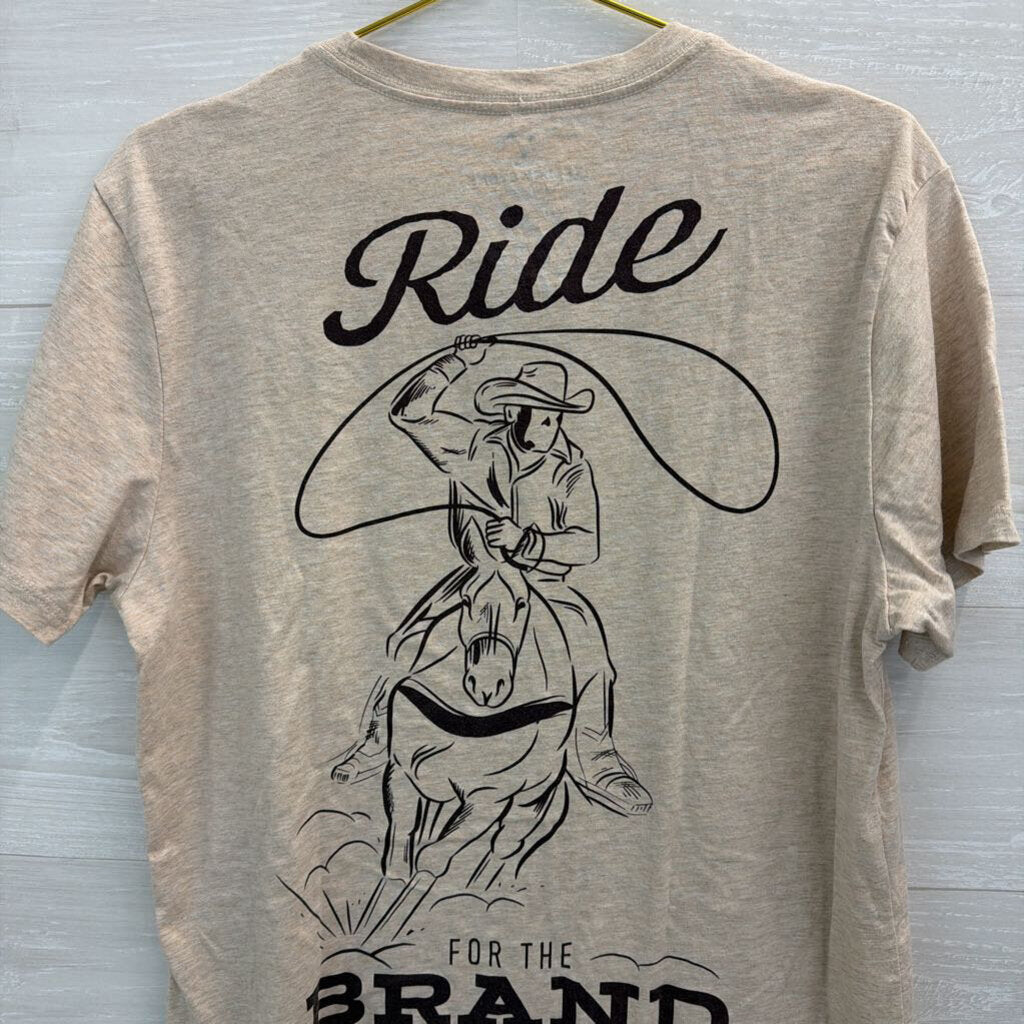 Yellowstone Beige Graphic Tee Large