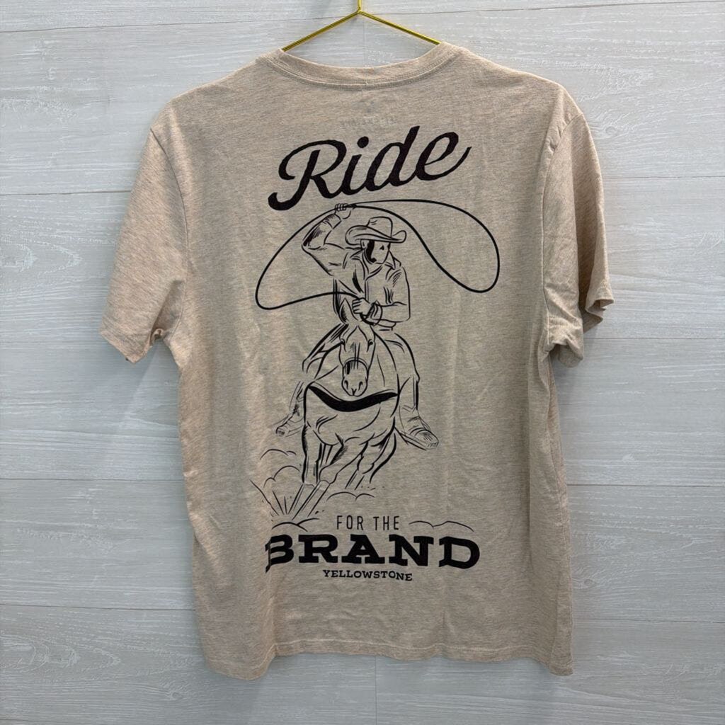 Yellowstone Beige Graphic Tee Large