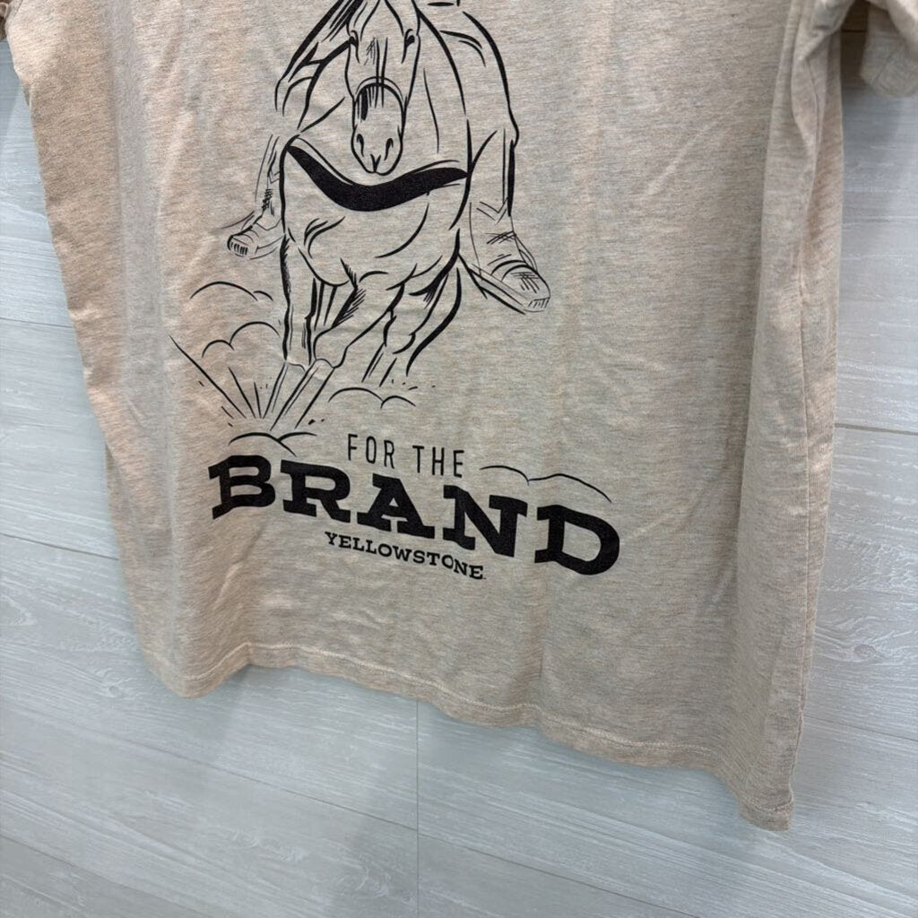 Yellowstone Beige Graphic Tee Large