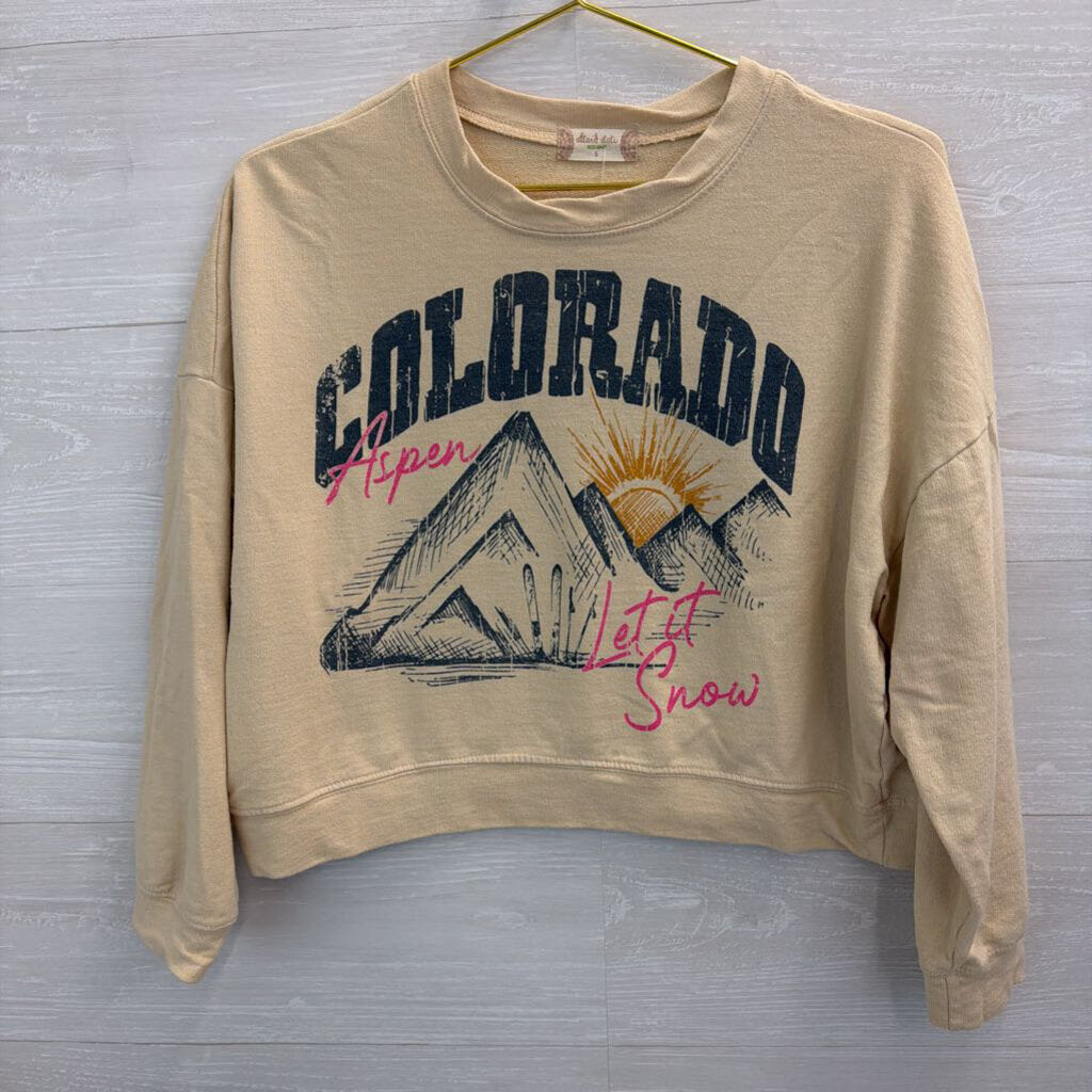 Altar'd State Cropped Graphic Sweatshirt Small