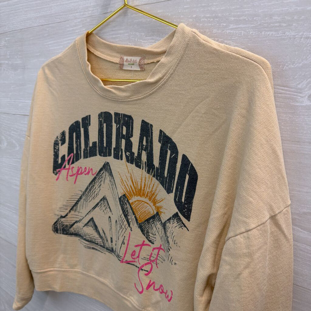 Altar'd State Cropped Graphic Sweatshirt Small