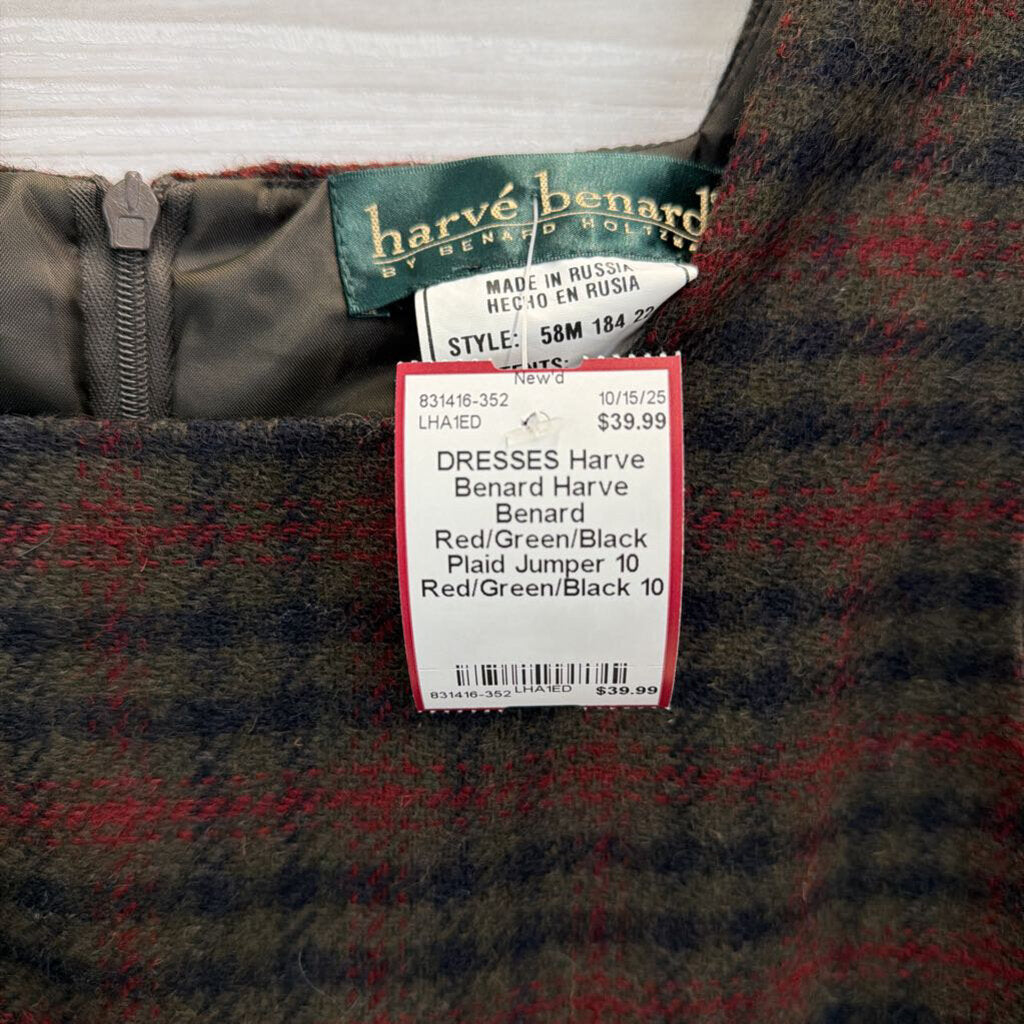 Harve Benard Red/Green/Black Plaid Jumper 10