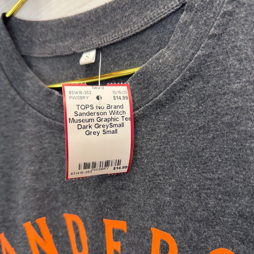 Sanderson Witch Museum Graphic Tee Dark GreySmall