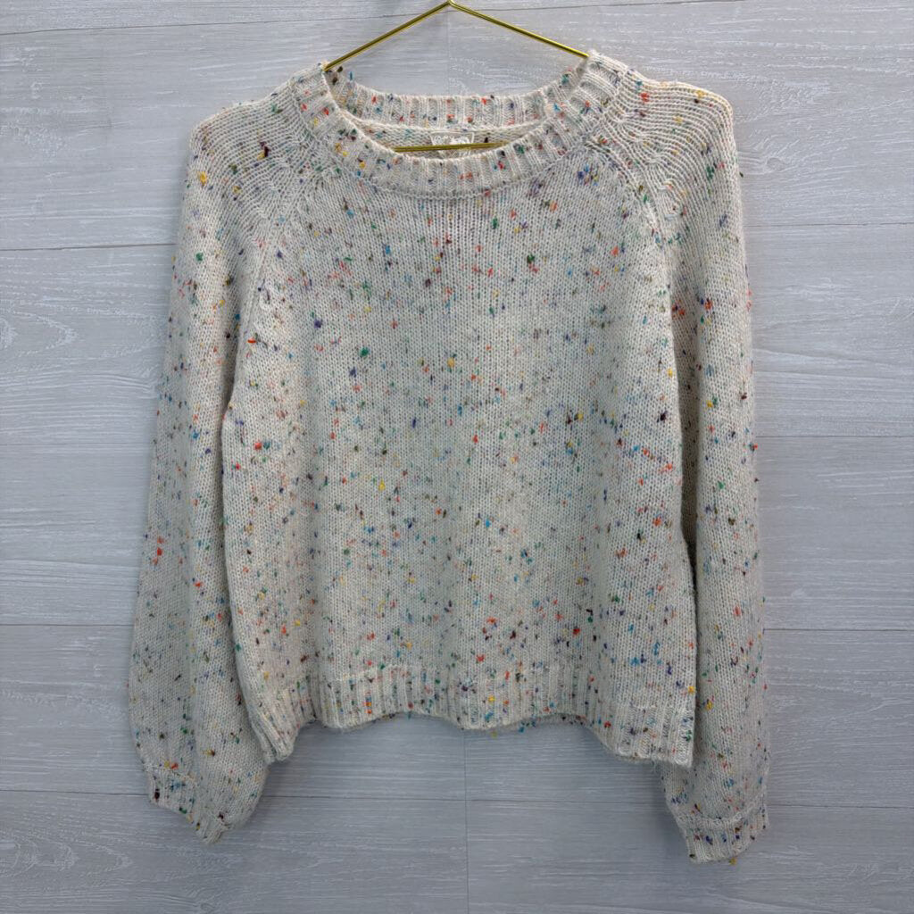 Sadie & Sage White/Multi Sweater Small