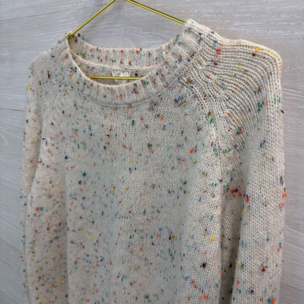 Sadie & Sage White/Multi Sweater Small