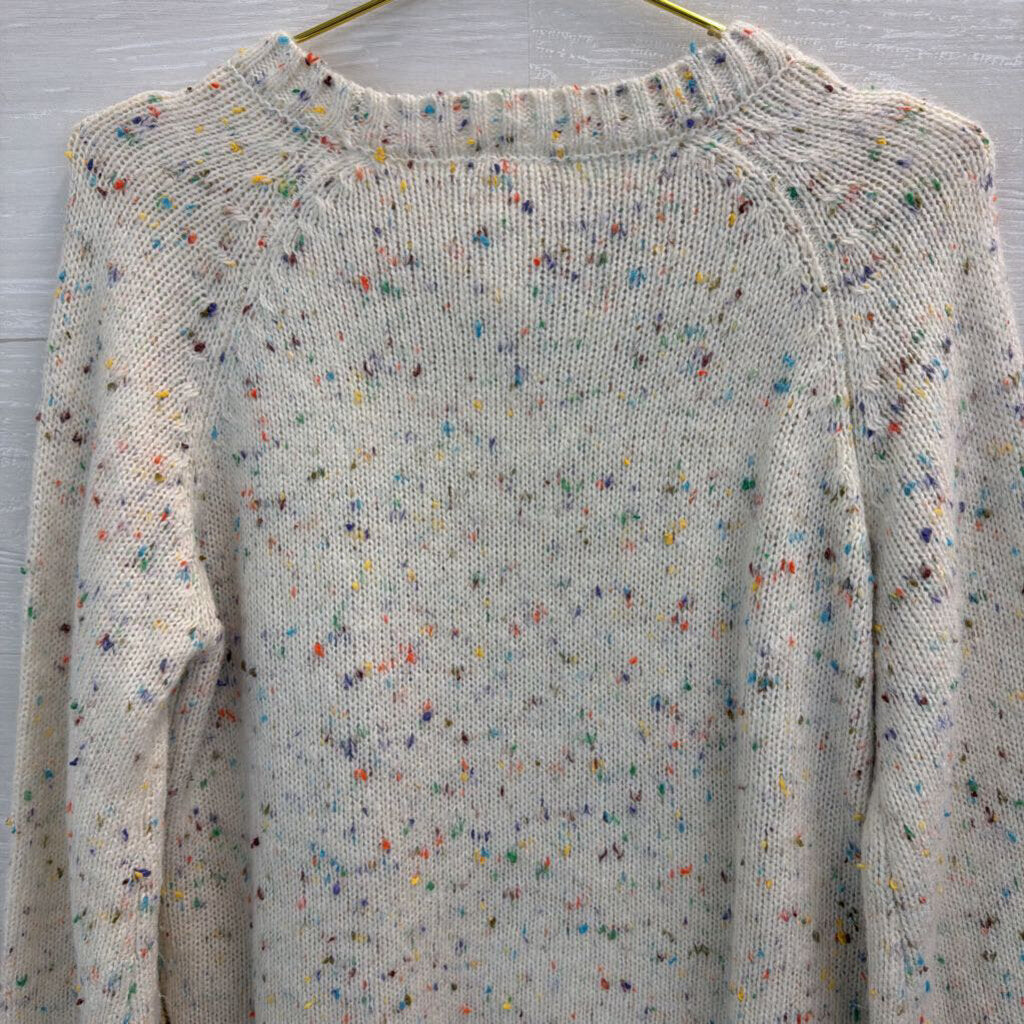 Sadie & Sage White/Multi Sweater Small