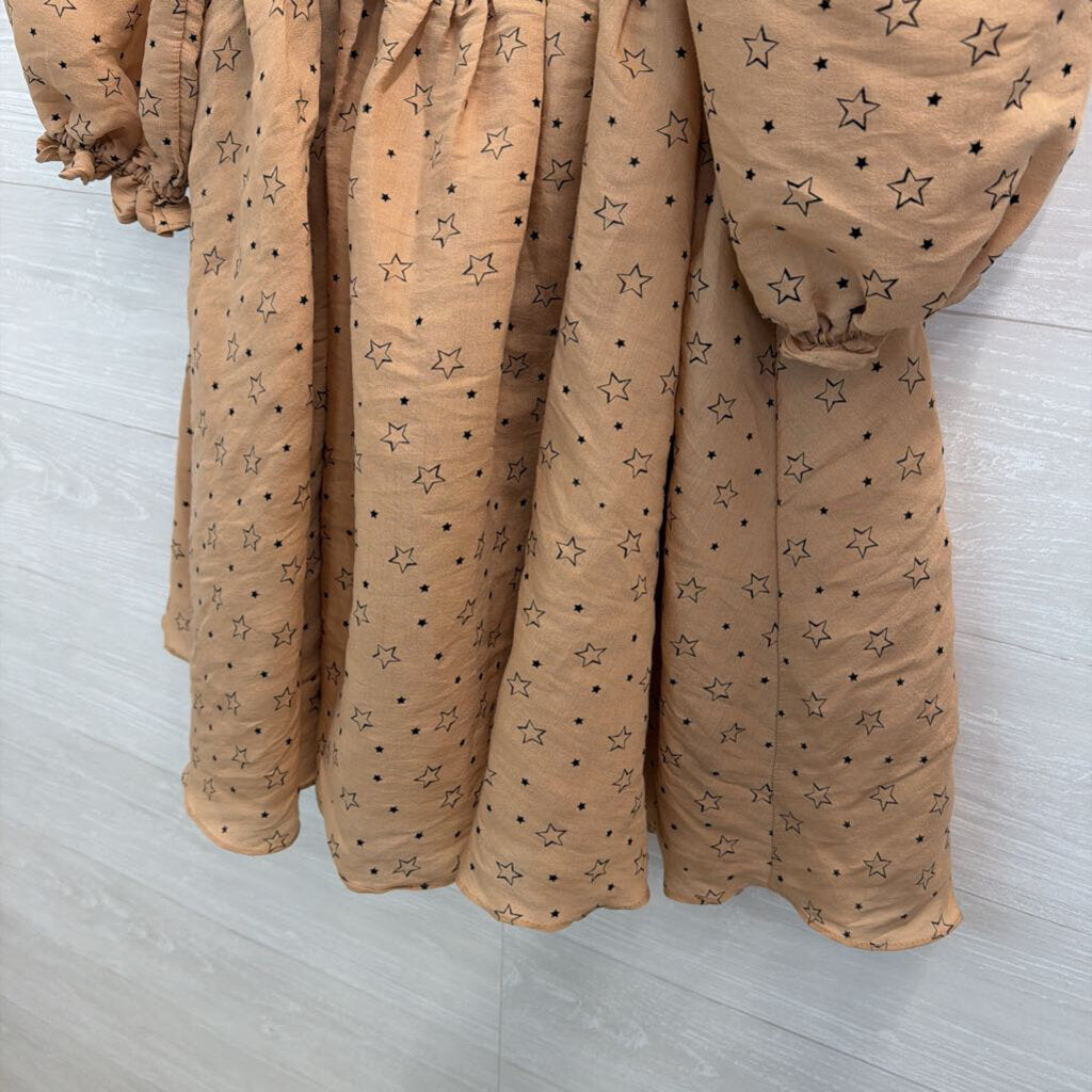 Storia Beige Puff Sleeve Dress Medium