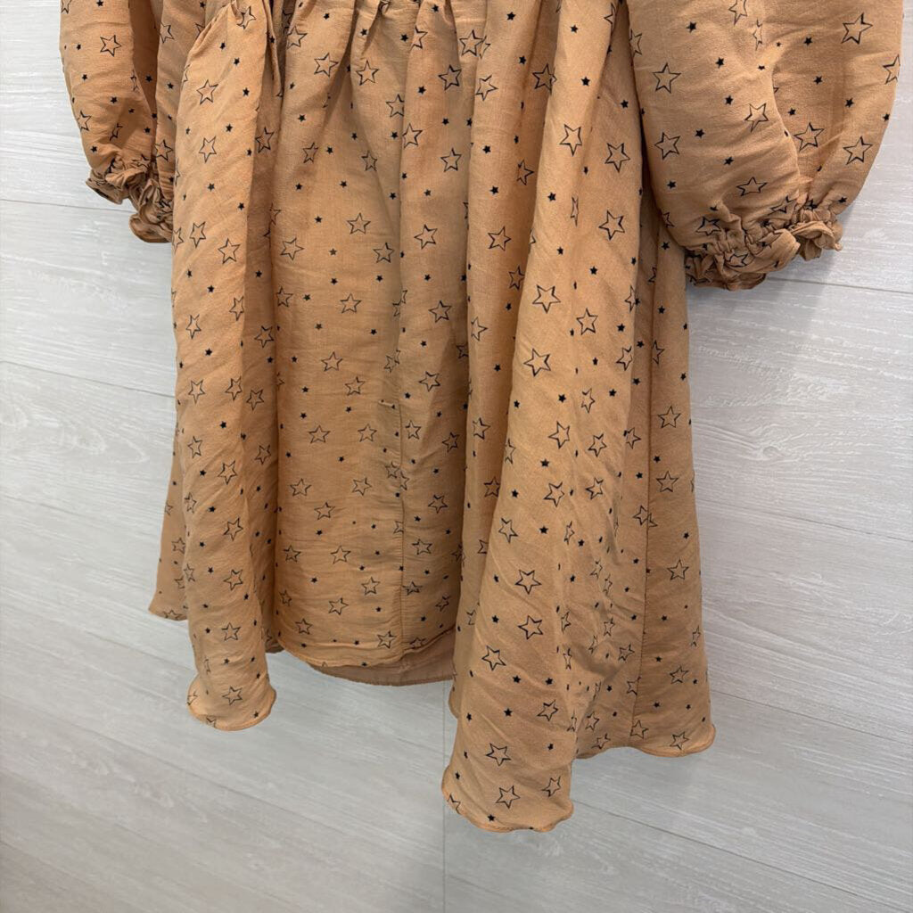 Storia Beige Puff Sleeve Dress Medium