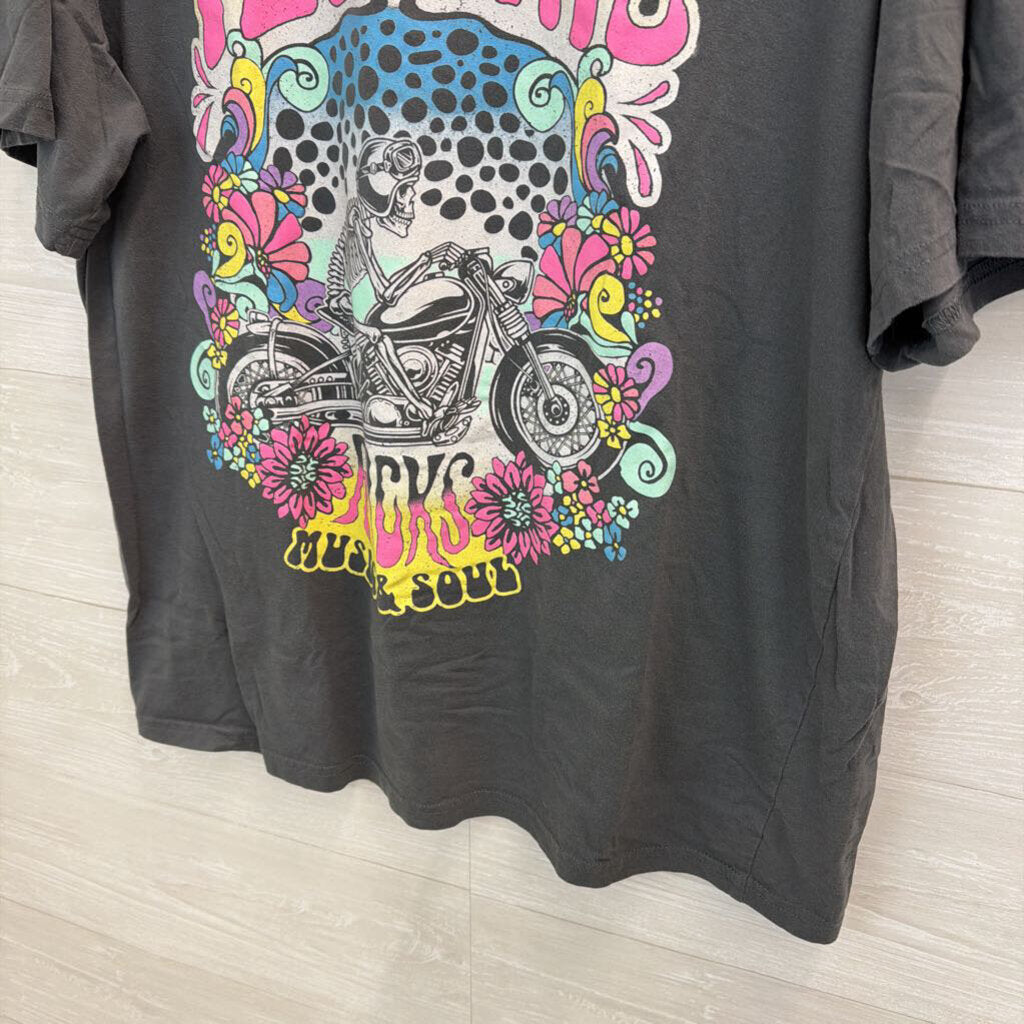 Festival Rocks Graphic Tee Grey/Multi L/XL