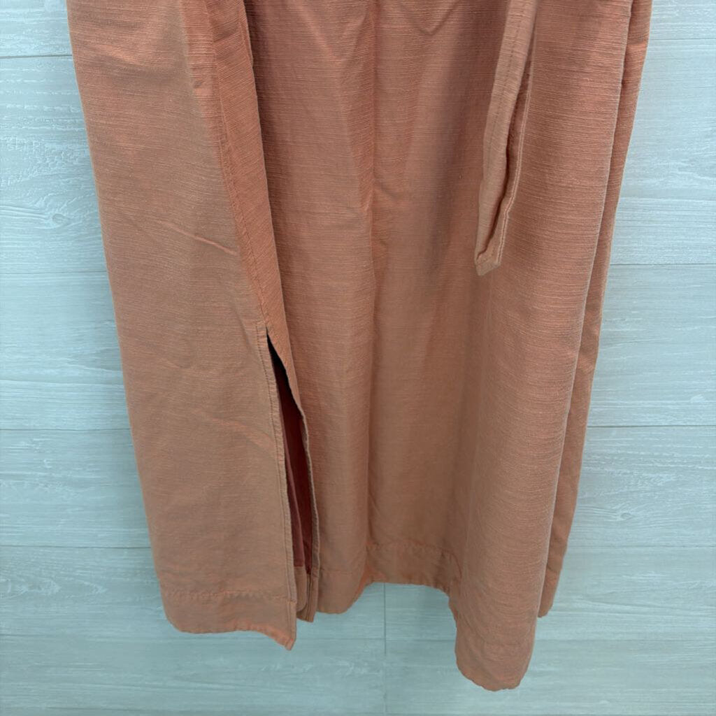 Madewell Apron Tie-Waist Salmon Midi Dress 14
