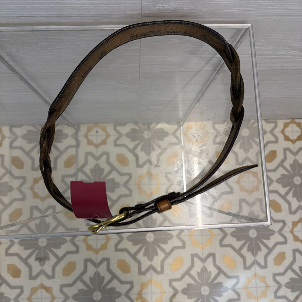 Brown leather belt