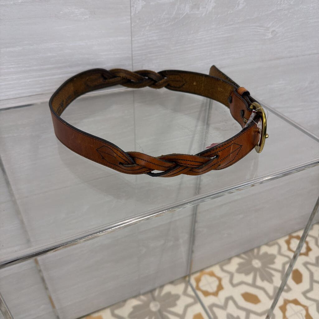 Brown leather belt
