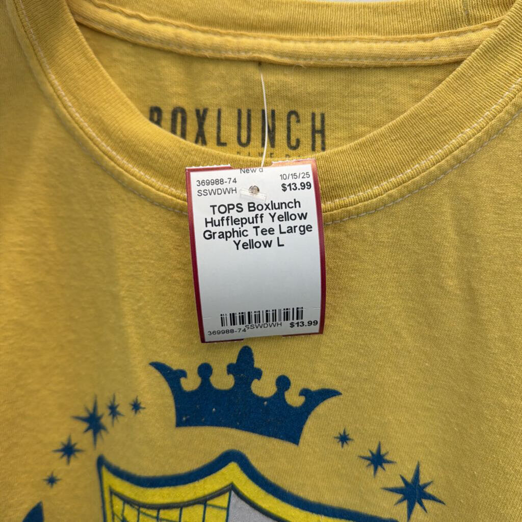 Hufflepuff Yellow Graphic Tee Large