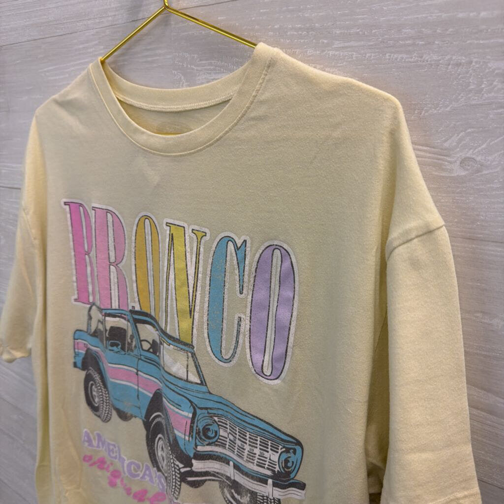 Bronco Yellow Graphic Tee XL
