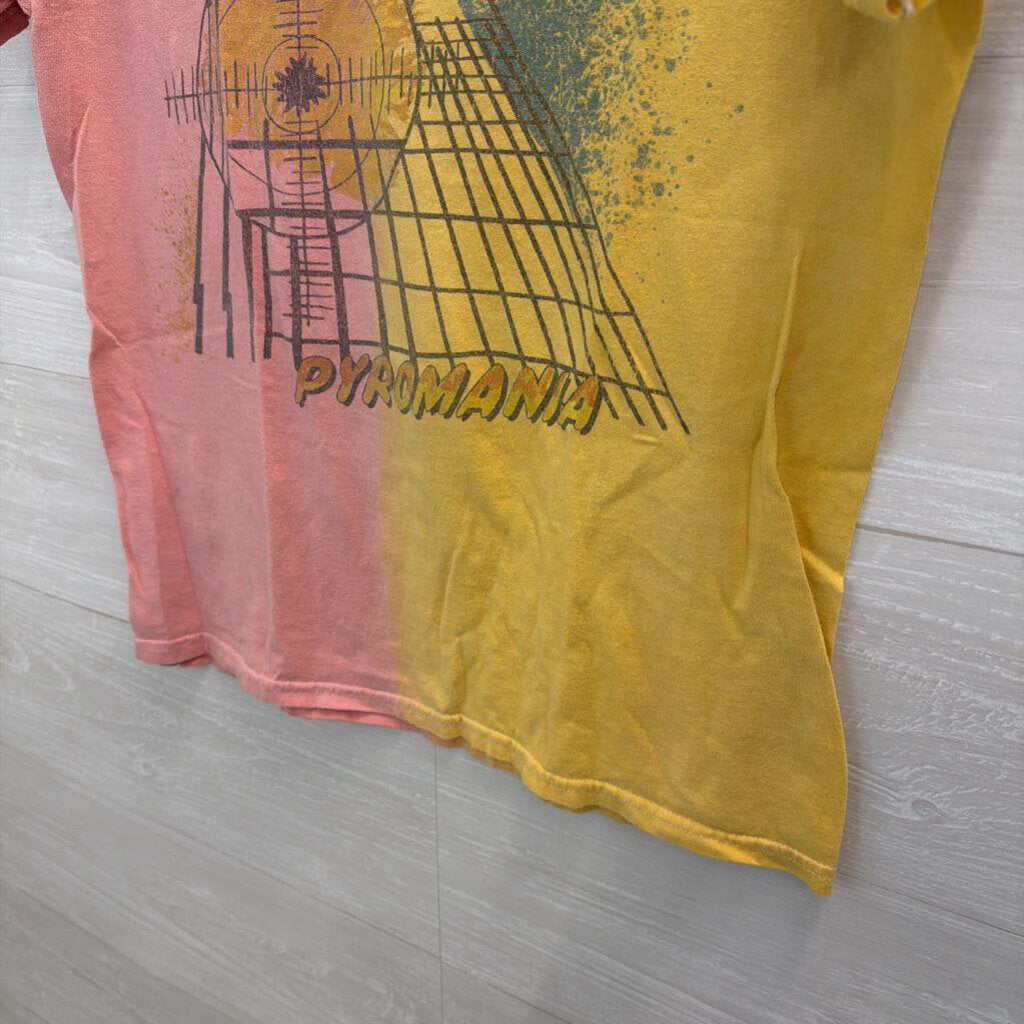 Def Leppard Pink/Yellow Graphic Tee S/M