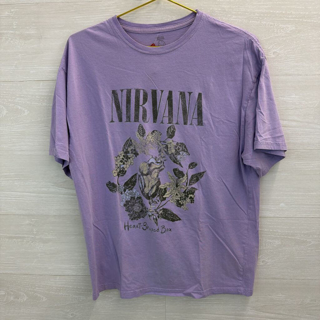 Nirvana Purple Graphic Tee Large