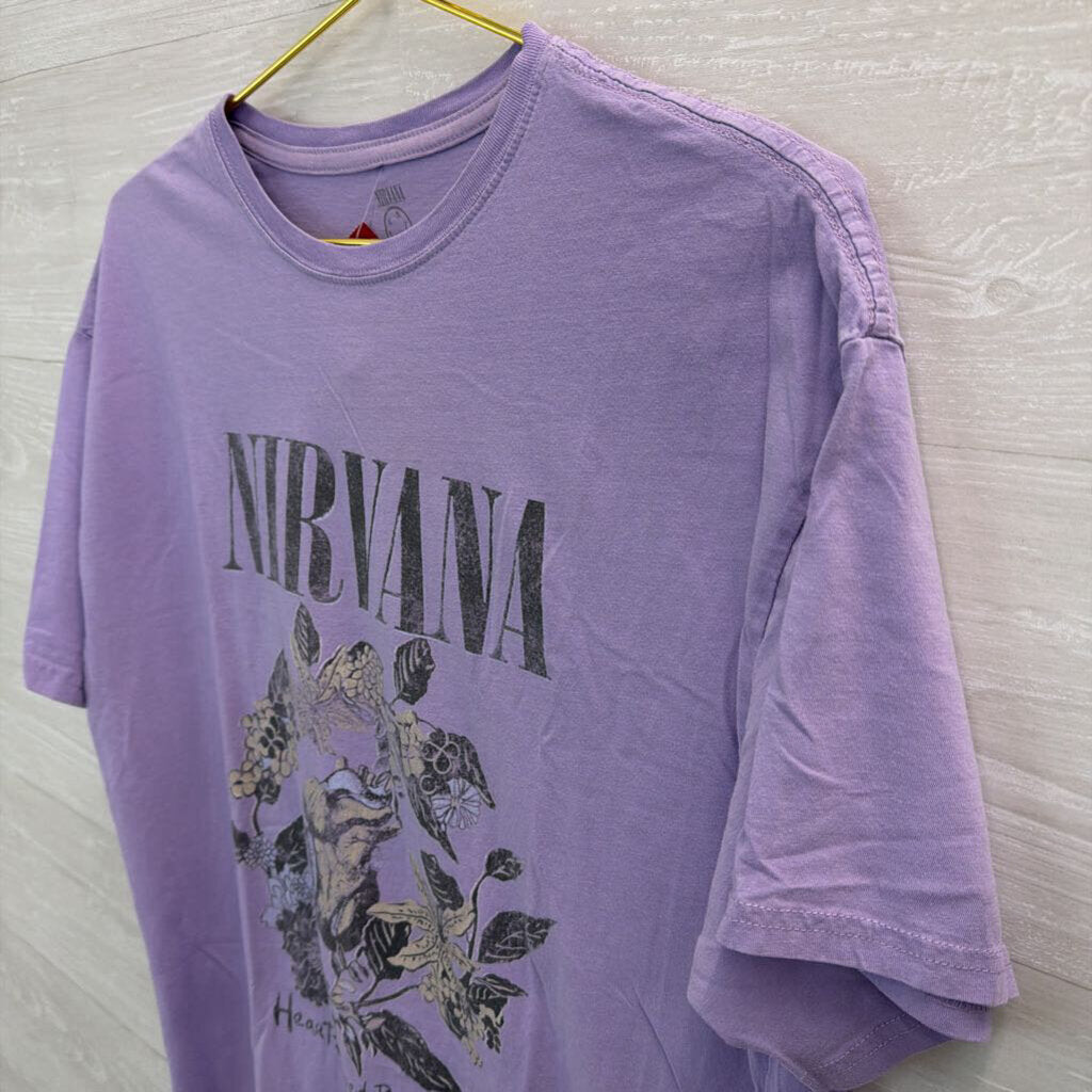 Nirvana Purple Graphic Tee Large