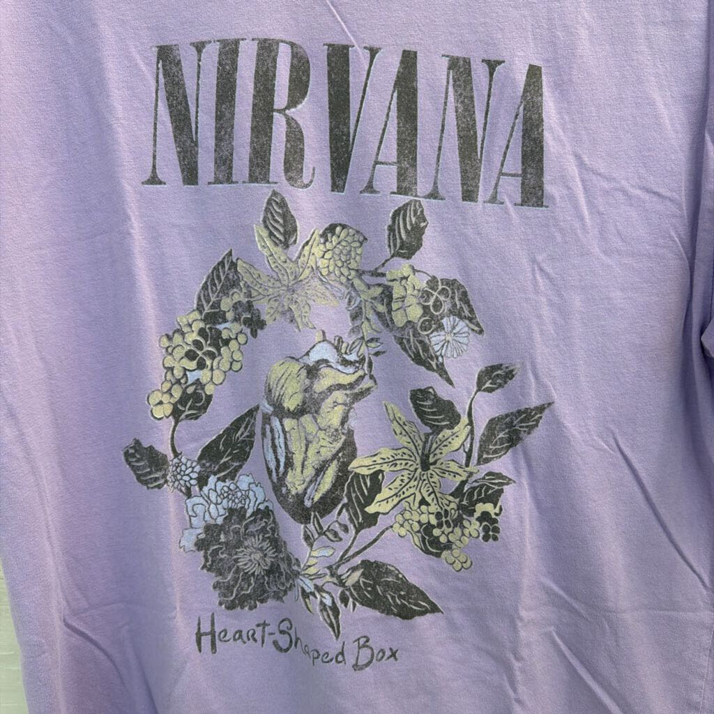 Nirvana Purple Graphic Tee Large