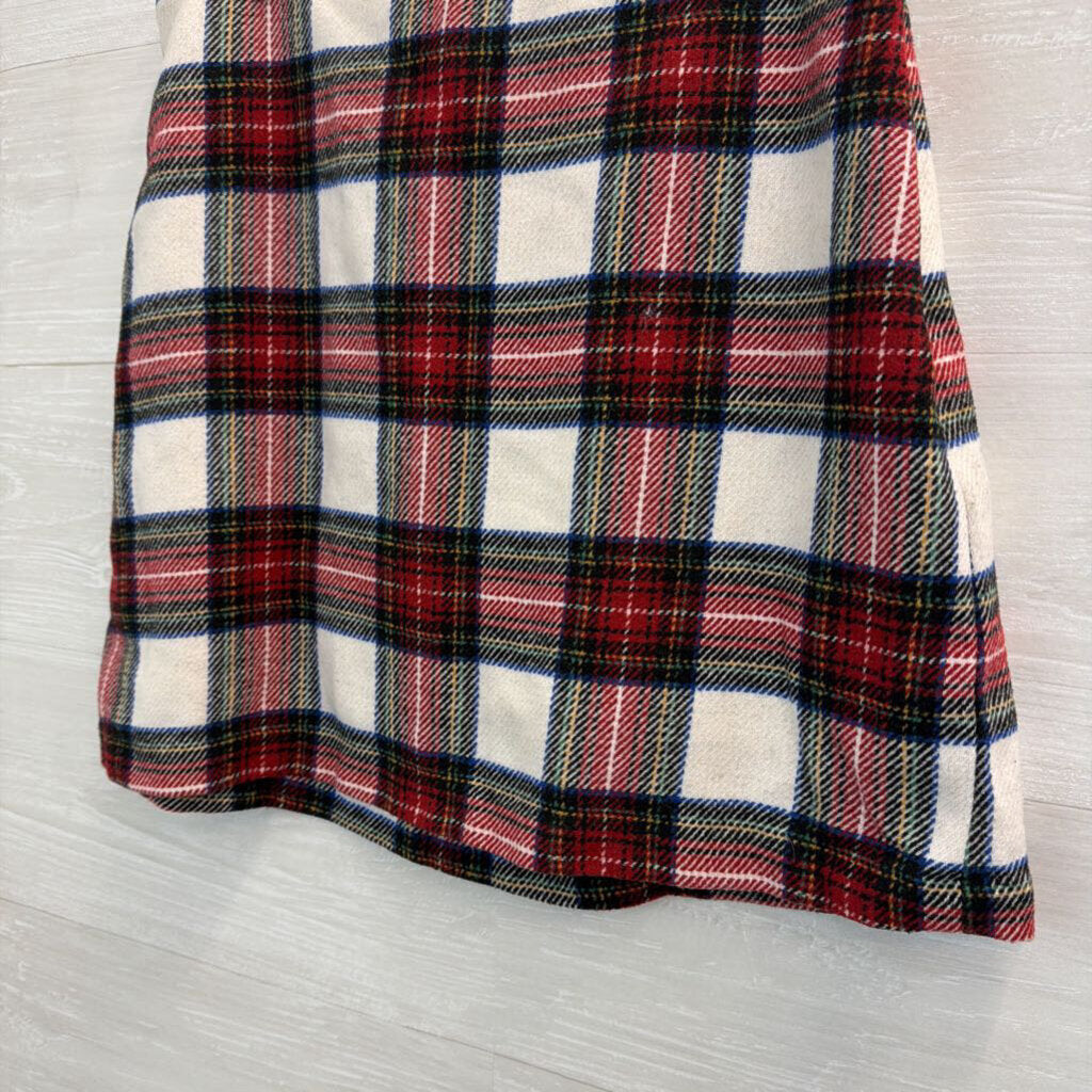 Abercrombie and Fitch White/ Red Plaid Mini Skirt Medium