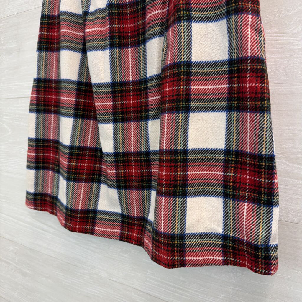 Abercrombie and Fitch White/ Red Plaid Mini Skirt Medium