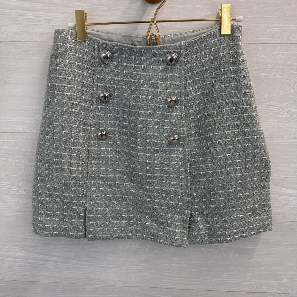 Express Green Tween Button Front Mini Skirt 4