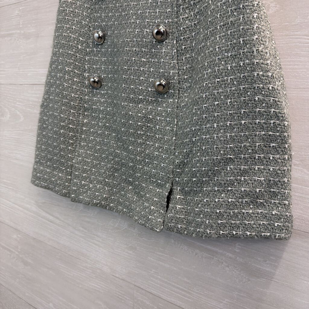 Express Green Tween Button Front Mini Skirt 4