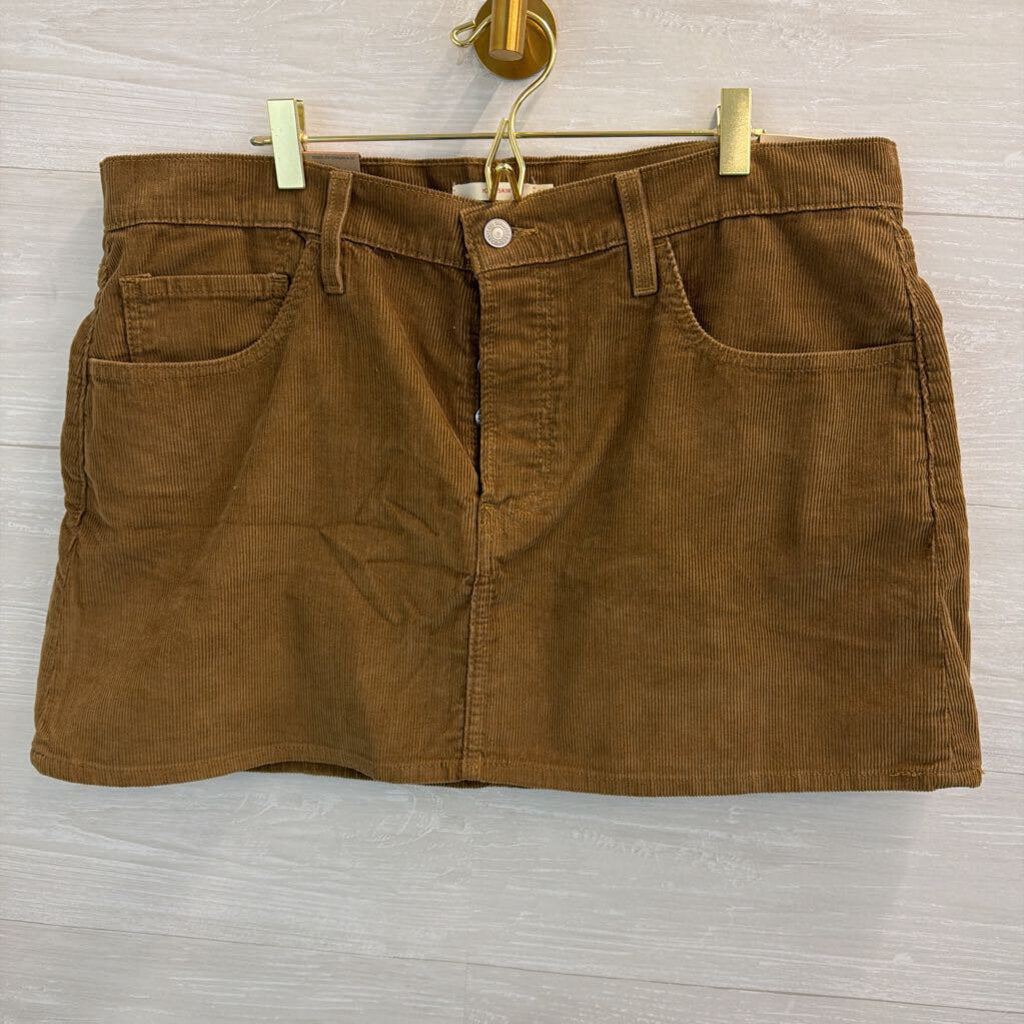Levi Brown Corduroy Mini Skirt 33