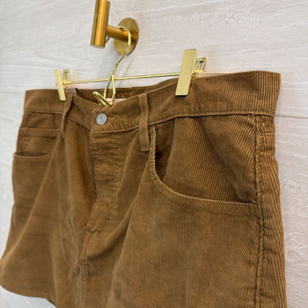 Levi Brown Corduroy Mini Skirt 33